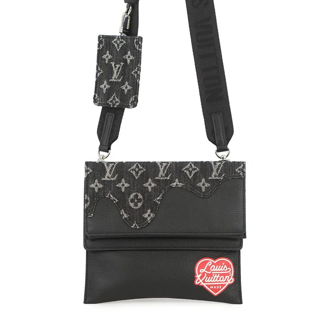 LVxNIGO Trio・Pouch NoirM81013 Monogram Denim Leather LV Squared in Denim from GALLERY RARE