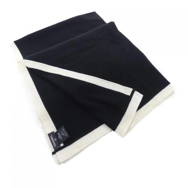 Chanel Stole Scarf Black in Black Silk from The Reluxe