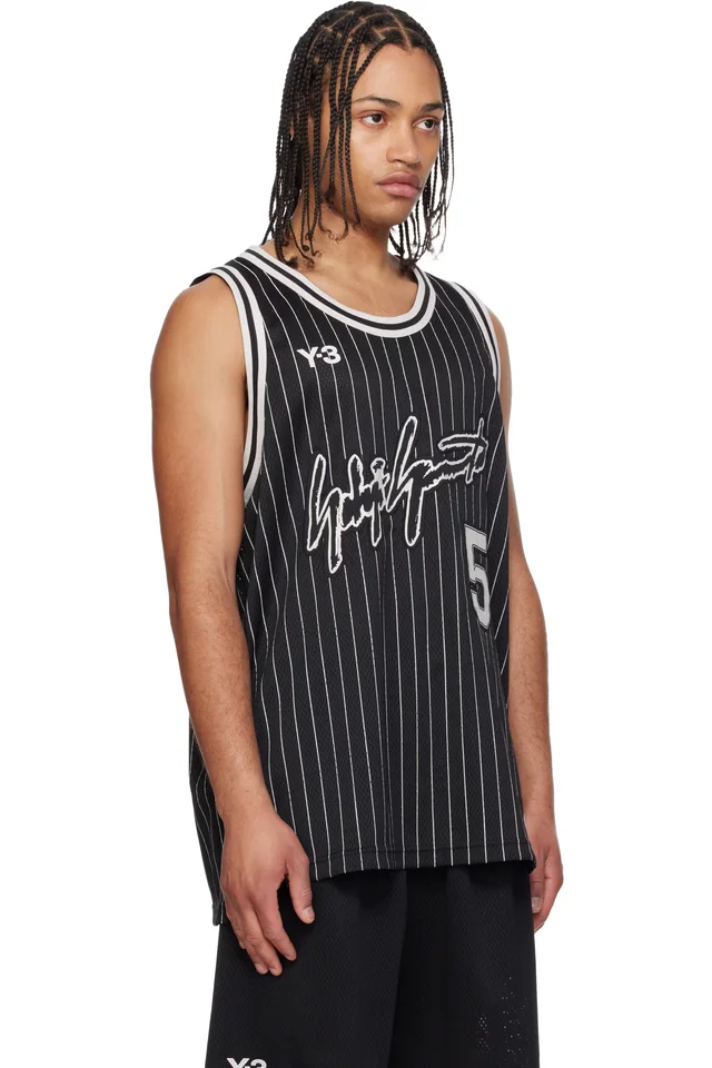 Y-3 Black Anthony Edwards Basketball Jersey, photo 2 of 4 from SSENSE