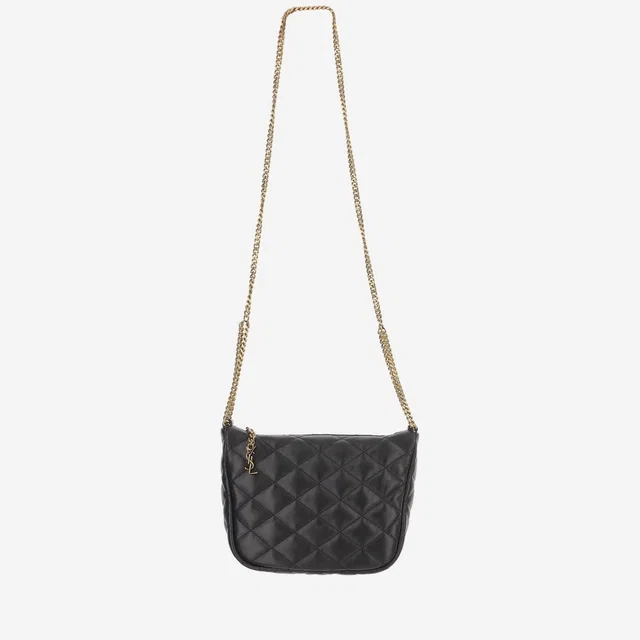 Saint Laurent Quilted Leather Shoulder Bag — Black in Black Leather from HEWI