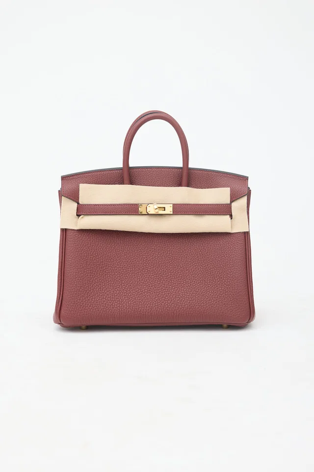 Hermès 2025 Rouge H Togo Birkin 25 Bag in Burgundy Togo leather from VSP Consignment