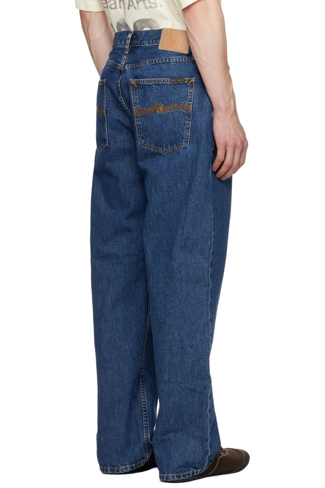 Nudie Jeans Navy Tuff Tony Jeans, photo 3 of 4 from SSENSE