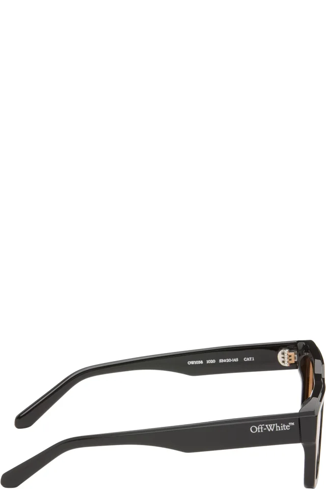 Off-White Black Flint Sunglasses, photo 2 of 4 from SSENSE