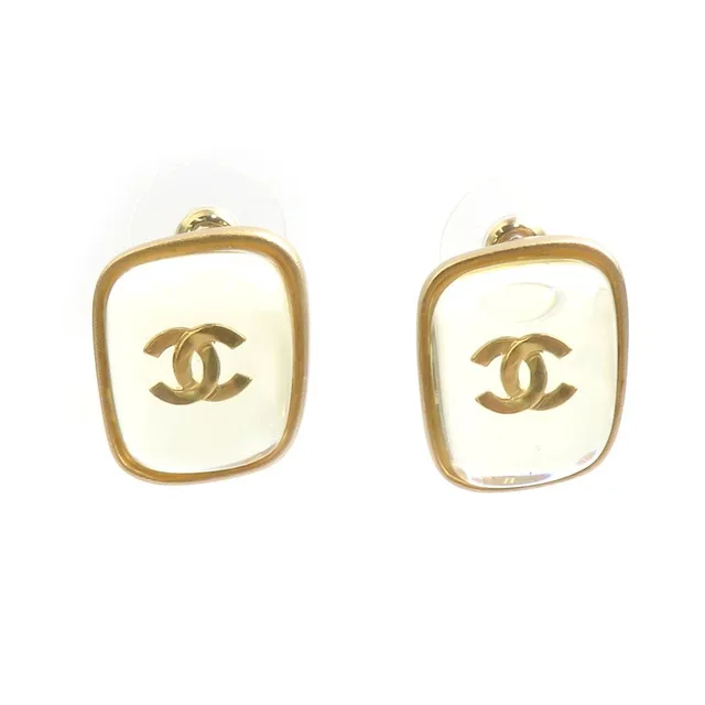 Chanel Earrings CC Logo in Resin from The Reluxe