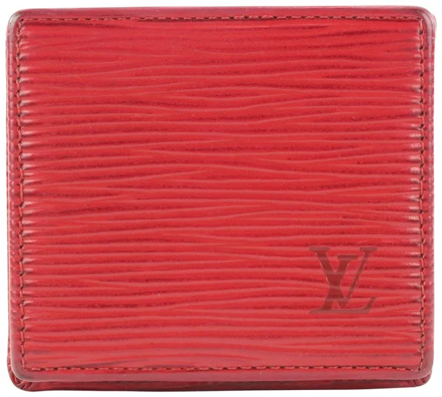 Louis Vuitton Red Epi Leather Collapsible Boite Coin Box in Red Leather from Bagriculture