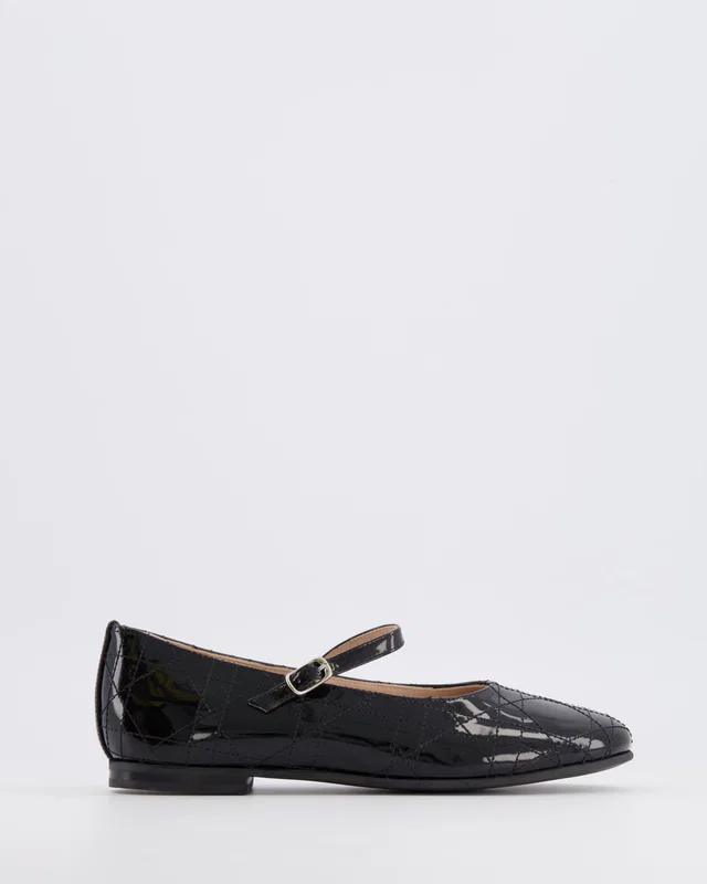 Dior Kids Black Patent Ballet Flat Shoes Size 34 in Black Patent leather from Sellier