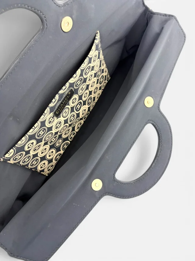 Chanel Vintage CC Motif Jersey Frame Bag in Leather from Season 2 Consign, photo 11 of 11