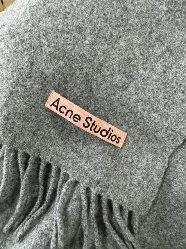 Acne Studios Wool Scarf in Grey in gray Wool from Grailed