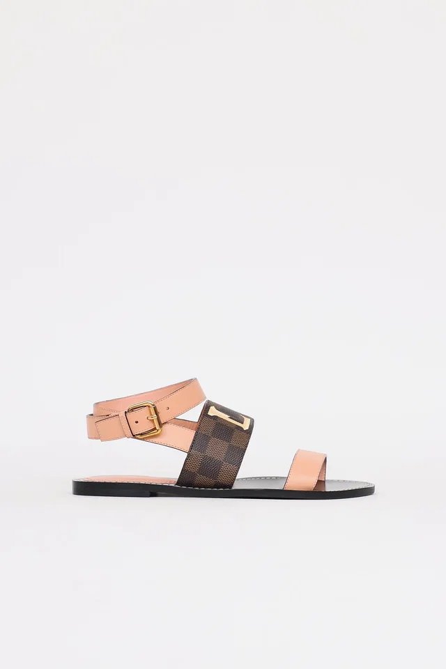 Louis Vuitton Damier Passenger Sandal in Coated canvas from VSP Consignment