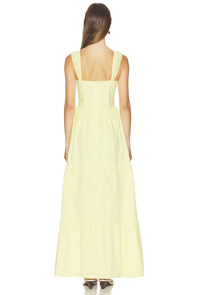 MORE TO COME Maeve Maxi Dress in Baby Yellow, photo 3 of 3 from REVOLVE (Canada)