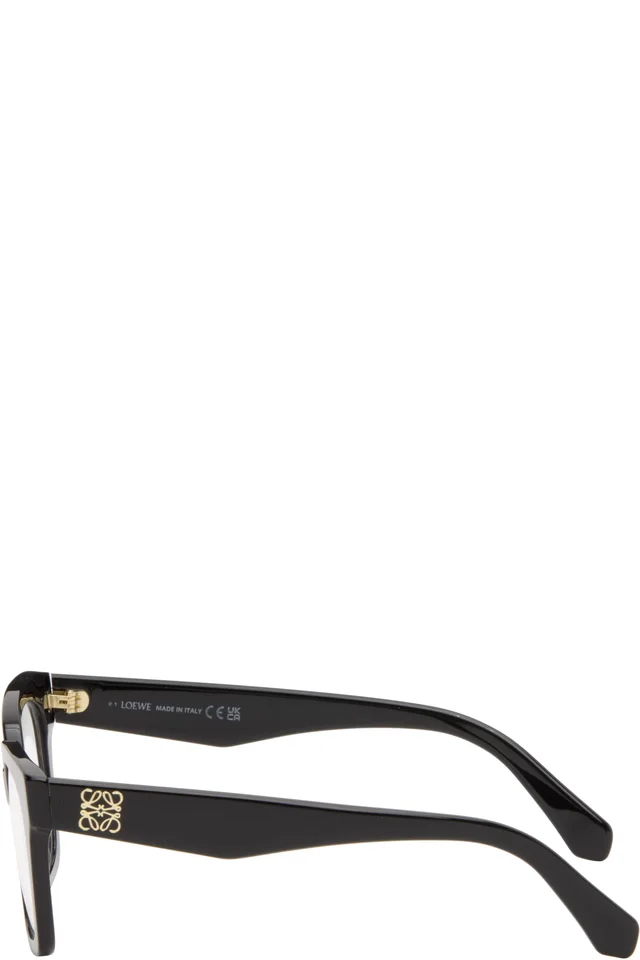 LOEWE Black Anagram Glasses, photo 3 of 4 from SSENSE