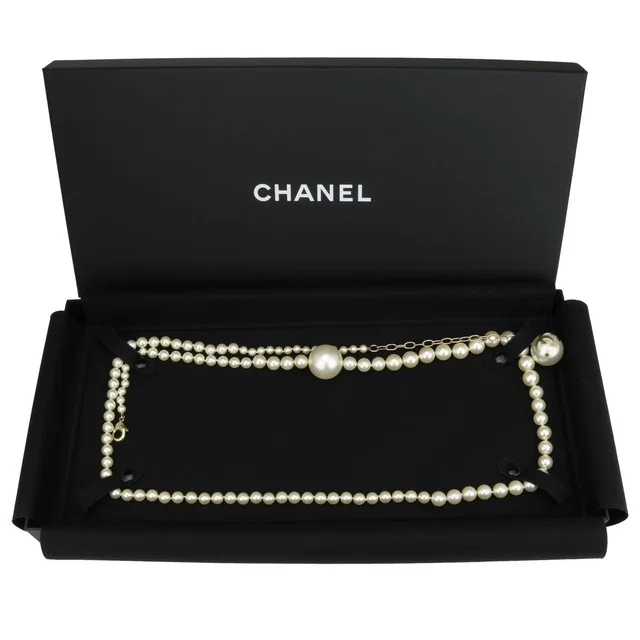 Chanel Faux Pearl Long String Necklace from HEWI