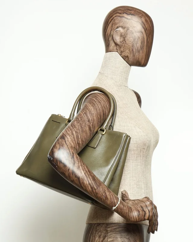 Prada Large Saffiano Lux Galleria Double Zip Bag in Saffiano leather from A Retro Tale, photo 12 of 12