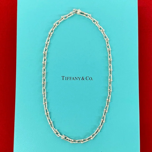 Tiffany & Co. HardWear Small Link Necklace 925 Sterling Silver Choker in Silver from The Reluxe