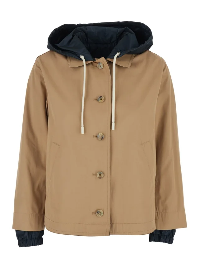 Herno Reversible Brown Cotton Jacket with Hood for Women in Brown 100% Cotton from Gaudenzi Boutique, photo 1 of 1