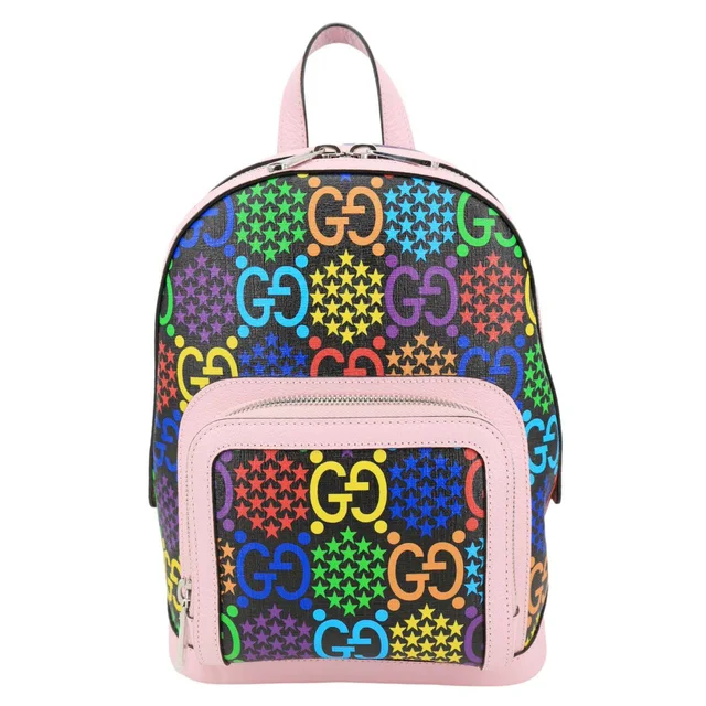 Gucci Psychedelic GG Supreme Monogram Canvas Backpack Bag Multicolor 601296 in Multicolor Coated canvas from Dallas Designer Handbags