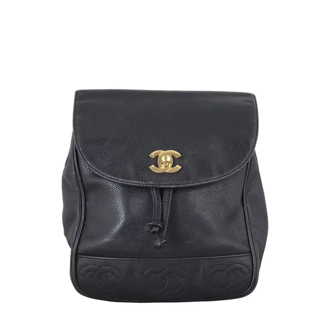 Chanel Triple CC Backpack in Caviar leather from Luxe.It.Fwd