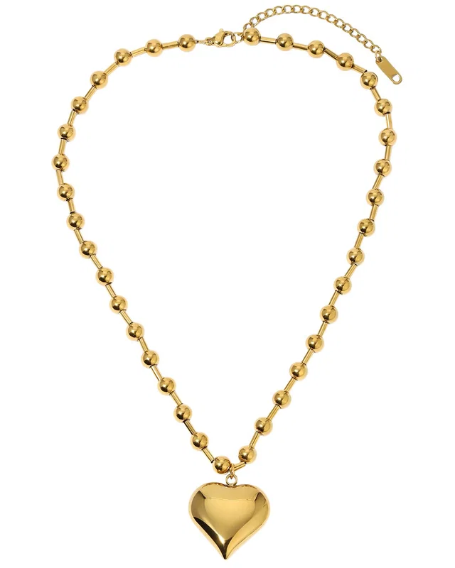Eye Candy LA Nadia Beaded Heart Pendant Necklace, image 1 of 1 from Rue La La