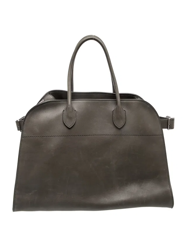 The Row Leather Margaux in gray Leather from The RealReal