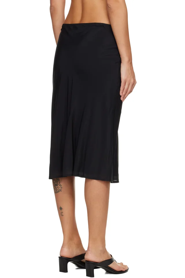 Belle Anna Black Lea Midi Skirt, photo 3 of 4 from SSENSE