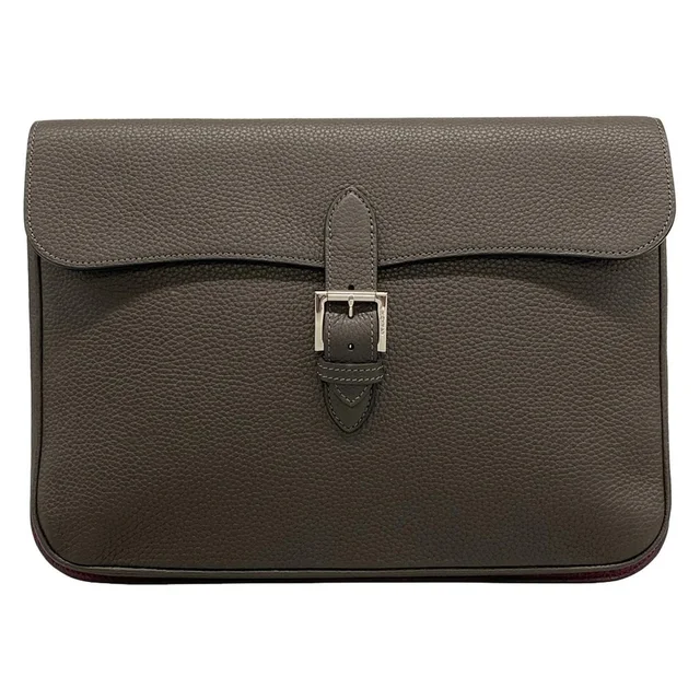 Moynat Dark Brown Bordeaux Leather Mens #306350m80b in red Leather from Poshmark, photo 1 of 1