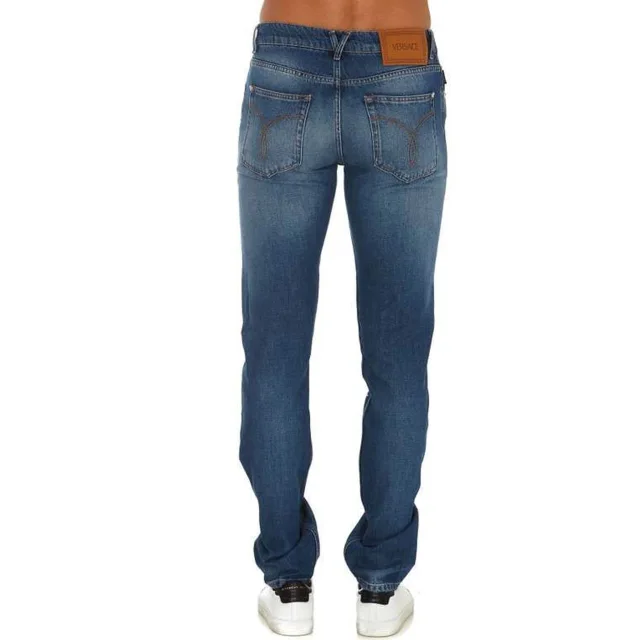 Versace Cotton Logo Denim Jeans, photo 4 of 6 from Balardi
