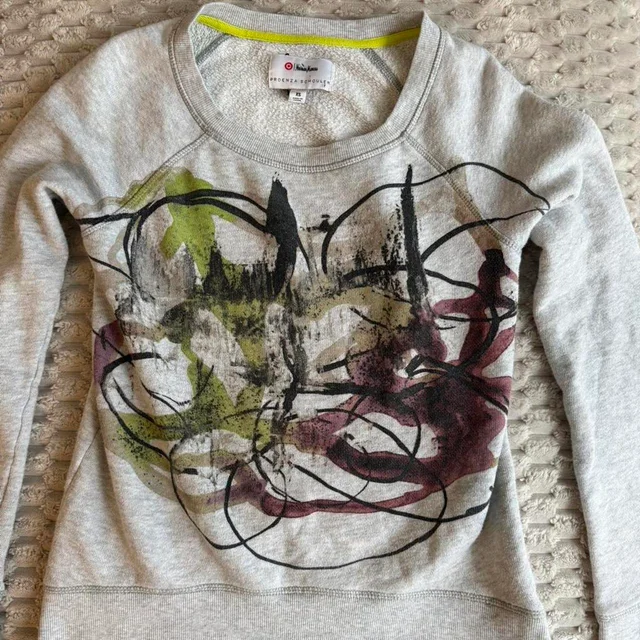 Proenza Schouler Women's Sweatshirt - Grey/Multi - 28D in multicolor|gray from Depop, photo 2 of 3