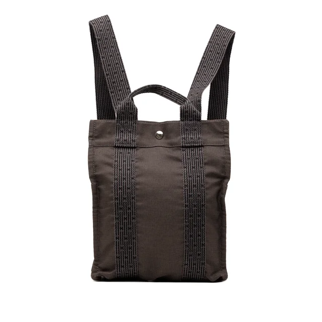 Gray Hermès Canvas Herline Backpack PM in Grey Canvas from Designer Revival, photo 1 of 1