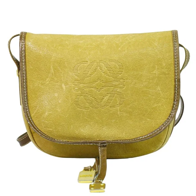 Loewe Anagram Shoulder Bag Pochette Leather Camel Outside in Brown Leather from The Reluxe