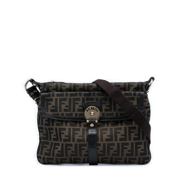 Brown Fendi Zucca Canvas Chef Zip Crossbody in Brown Canvas from Designer Revival, photo 1 of 1