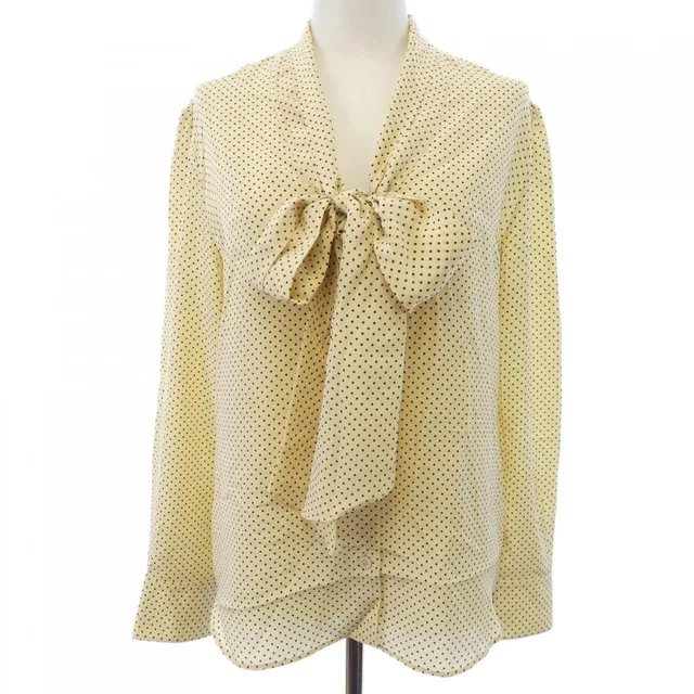 Celine Shirt Yellow in Yellow Silk from The Reluxe