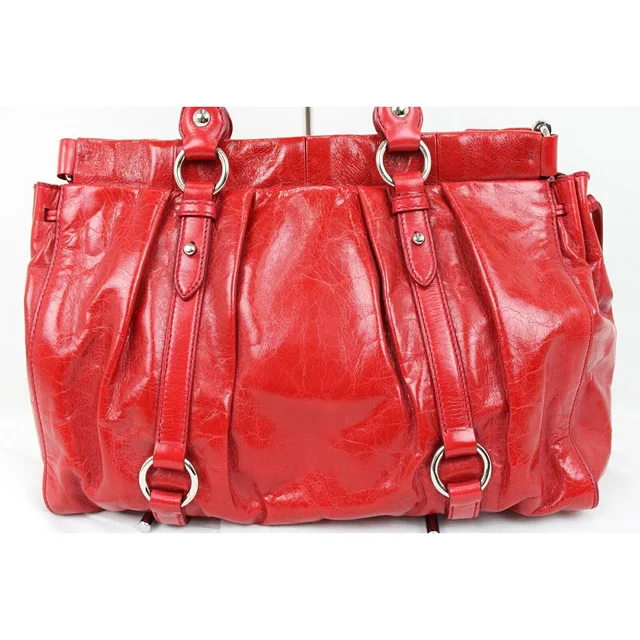 Miu Miu Crossbody Outings Leathercute Bagrosso Bag Lux Vitello Calfskin in red Calfskin from Poshmark