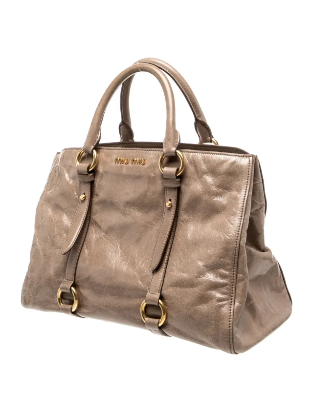 Miu Miu Top Handle Bag in brown|red Leather from The RealReal, photo 3 of 6