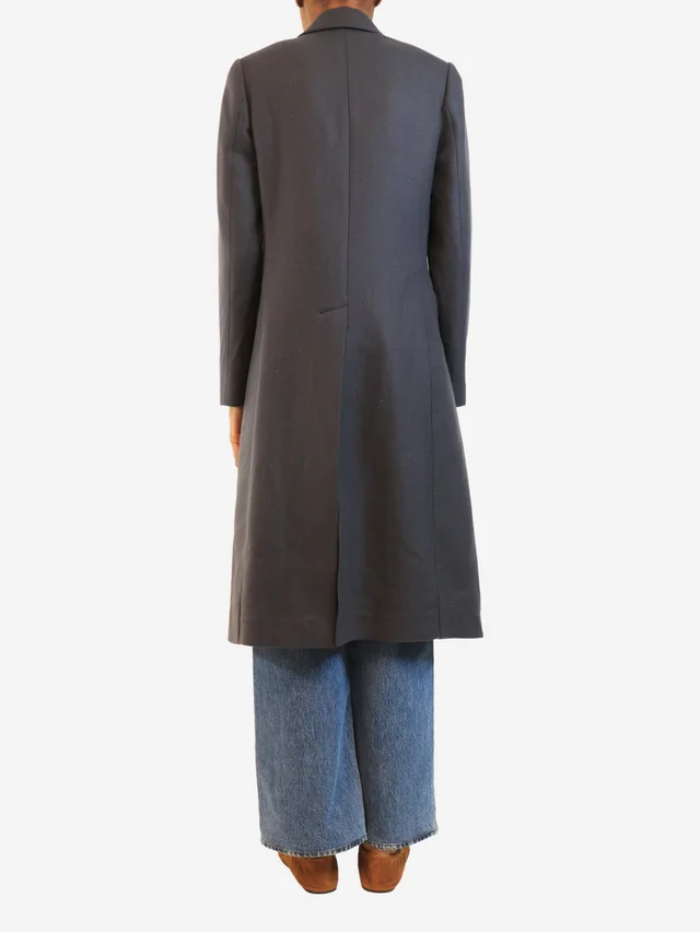 Brunello Cucinelli Navy double-breasted cashmere coat - size UK 8 in Navy Cashmere from Sign of the Times, photo 2 of 2