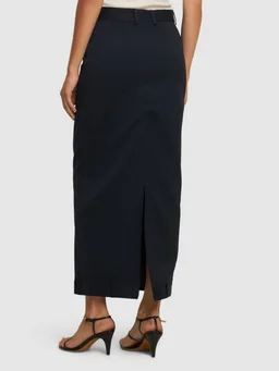 BETTTER Long skirt with pockets in 98% Cotton, 2% Elastane, photo 3 of 5 from LUISAVIAROMA