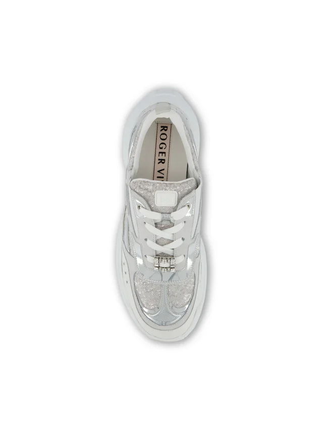 Roger Vivier Glitter Panel Low-Top Sneakers, photo 4 of 4 from SENSER