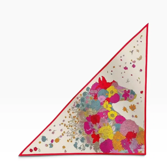 Hermès 140cm Cashmere/ Silk Large Triangle Scarf - in Box in Silk from Luxury Promise