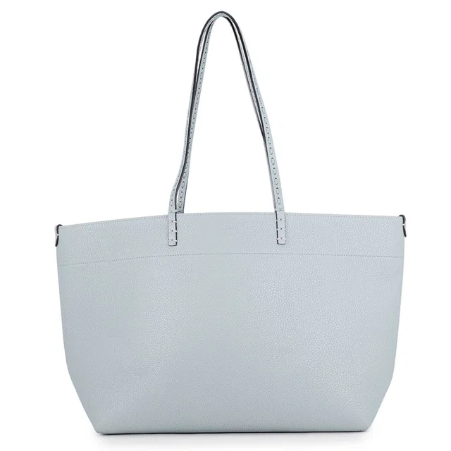 Fendi Selleria Roll Tote Light Blue8BH428 Leather Size Medium in Leather from GALLERY RARE