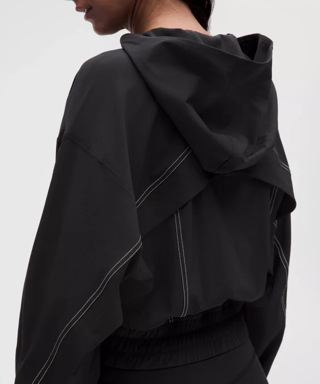 lululemon Define Hooded Track Jacket *Swift in Black/Light Ivory, photo 6 of 6 from lululemon