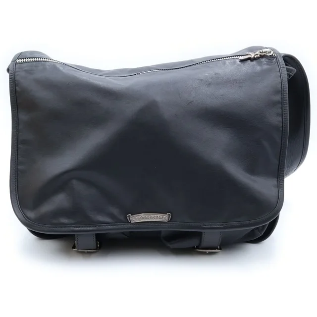Chrome Hearts Soft Shoulder Large Bag Gunslinger Buckle Plain Black in Black from The Reluxe