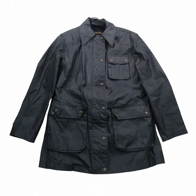 Fendi Coating Stand Collar Coat in Black from The Reluxe