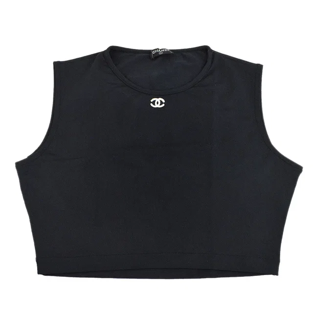 Chanel 1995 Spring CC Cropped Top #40 in Nylon from AMORE Vintage Tokyo