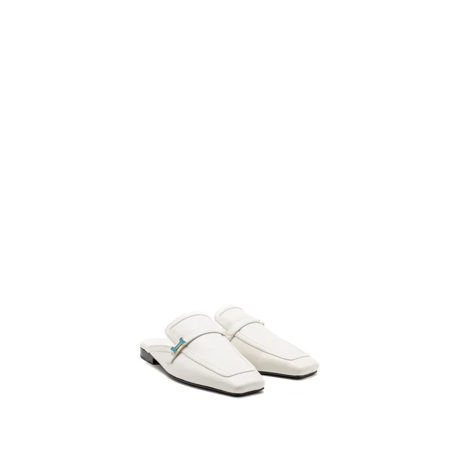 Hermès size 36 Groupie Mules goatskin white GHW from EMIER