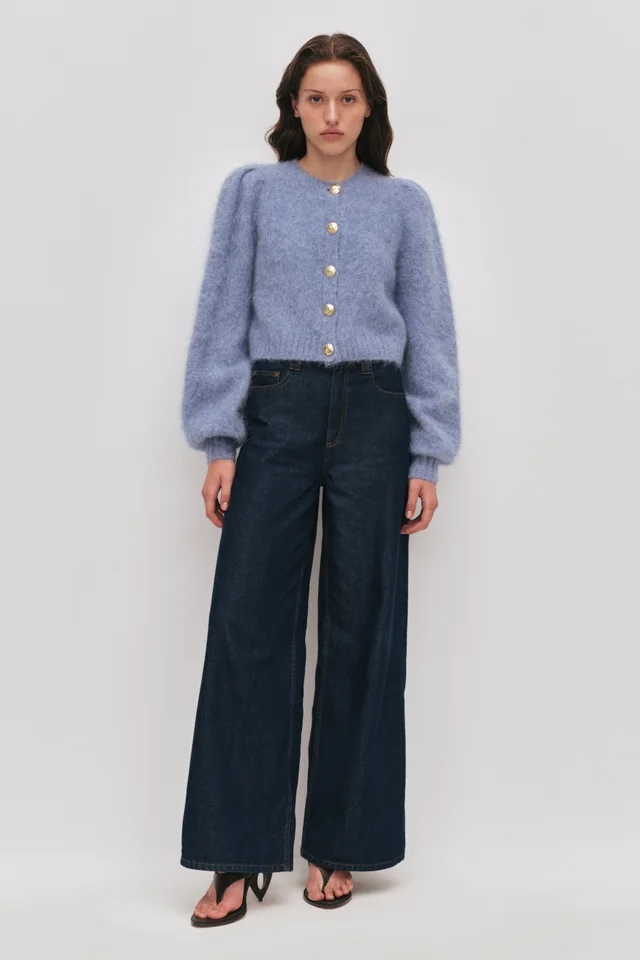 AJE Renee Fluffy Cardigan in Blue from Aje, photo 1 of 1