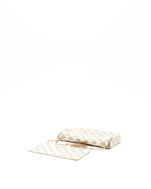 Louis Vuitton Damier Azur Pochette Félicie Bag in Canvas from A Retro Tale, photo 4 of 9