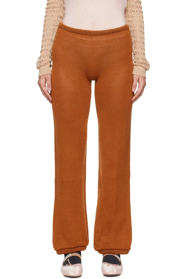 Isa Boulder Brown Isabella Straight Lounge Pants, image 1 of 1 from SSENSE