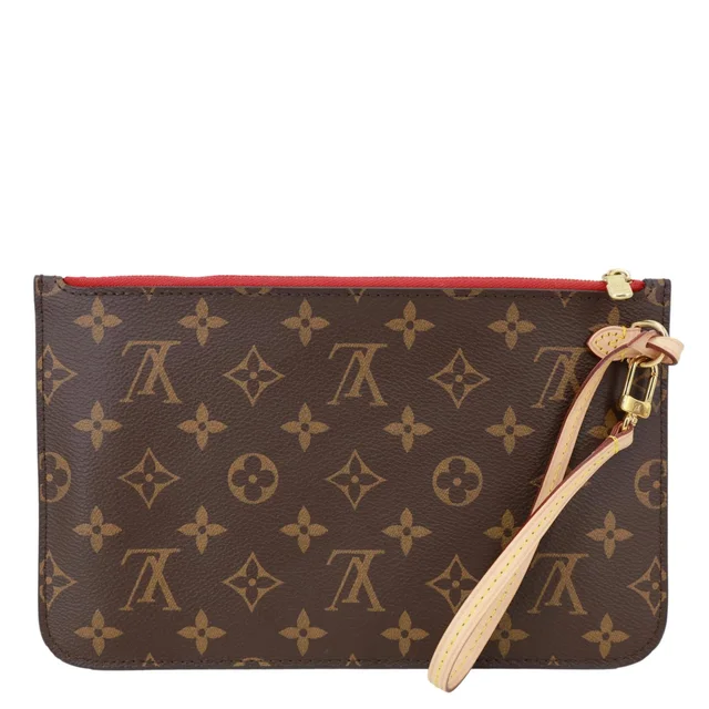 Louis Vuitton Pochette Wristlet Monogram Canvas Pouch Brown in Brown Coated canvas from Dallas Designer Handbags