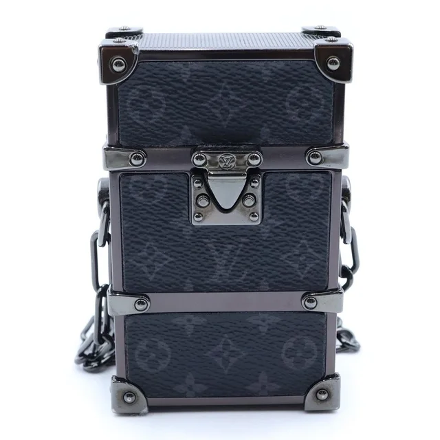 Louis Vuitton Monogram Eclipse Noir Chain Mini Trunk in Black from The Reluxe
