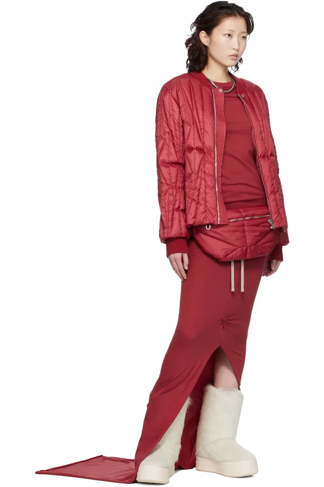 Moncler + Rick Owens Red Bumbag, photo 4 of 4 from SSENSE