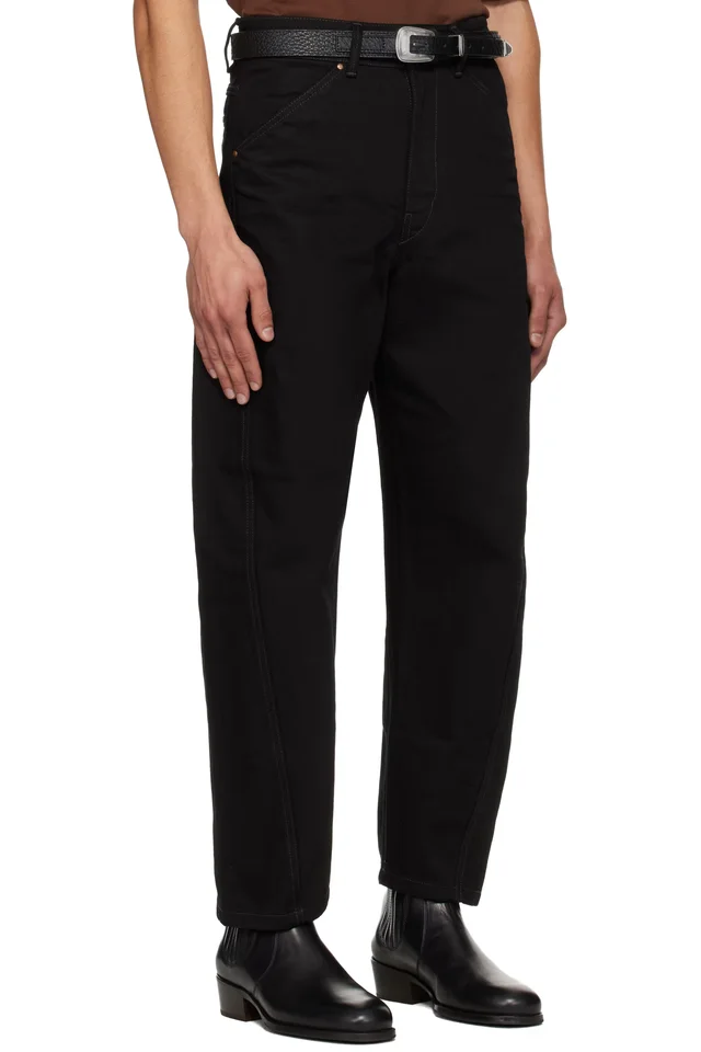 LEMAIRE Black Twisted Workwear Jeans, photo 2 of 5 from SSENSE